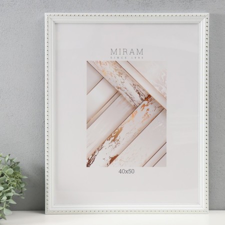 Photo frame Plastic "Mira" 40x50 cm, 642968-16, white (plastic screen)-1