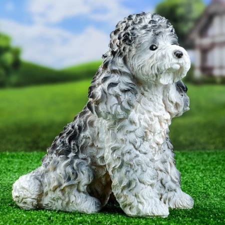 Garden figure "dog Poodle" 17x29x29cm-4
