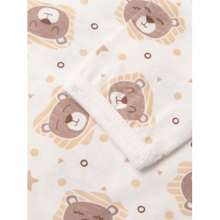 A set for a newborn (body/pants) "lion", milk color, height 62 cm-2