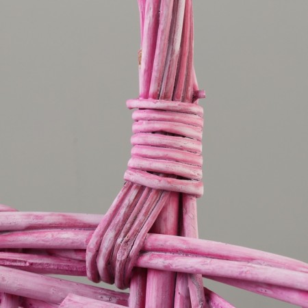 A set of wicker baskets, 33x13/36 cm, 29x11/31 cm, 22x10/26 cm, 3 pcs, pink, willow-4