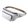 Waist bag, 2 parts on a zipper, adjustable belt, white color
