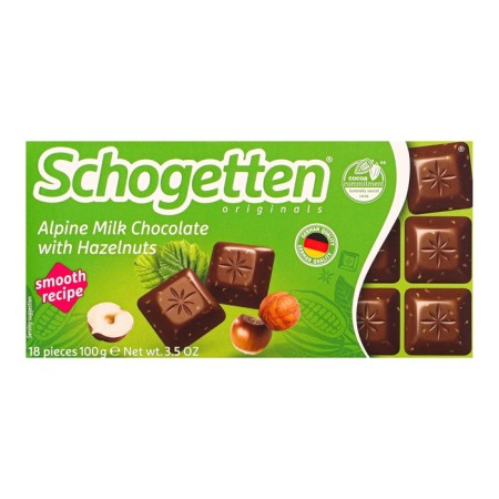 Chocolate SchoGetten Alpine Milk Chocolate with Hazelnut, 100 g-3