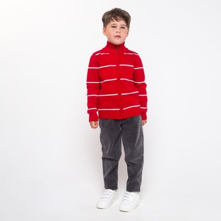 Jumper for the boy, the color is red/color white, height 104 cm (4)-2