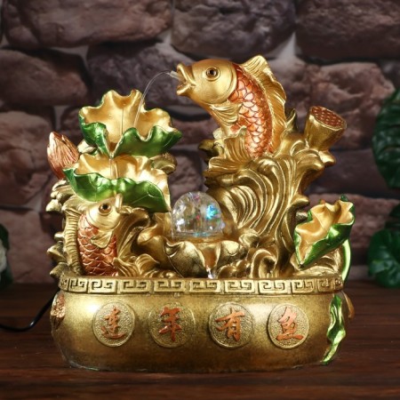 The desktop fountain from the network, the backlight "Golden Karpa" 31x29.5x20 cm