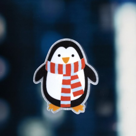LED toy on Velcro "Penguin" 7.5 × 8 cm, batteries Lr44x3, glow of multi-1