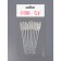 Brushes for eyebrows and eyelashes, set - 10 pcs, 9.5 cm, transparent color