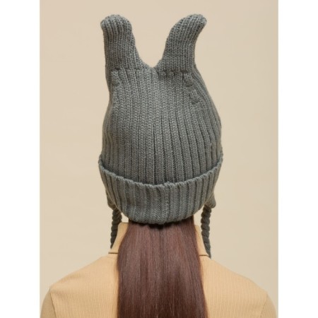 Hat for girls, size 48-50 cm, gray color-2