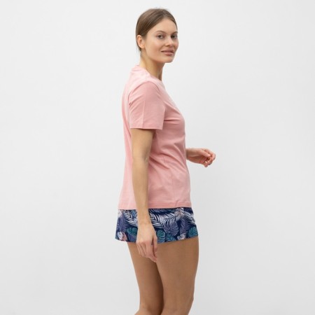 Homemade female set (T -shirt, shorts), pink color, size 46-3