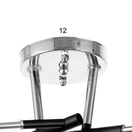 Luer "Indis" 4he27 40w Black-chromium 60x60x26 cm-7