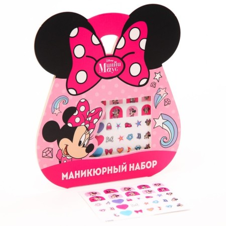 Manicure set. Nail stickers, Minnie Mouse-2