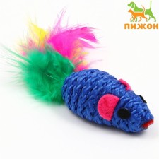 A mouse with a pen, 4.5 cm, blue