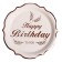 Paper plates "Happy birthday", in a set of 6 pieces, bronze color