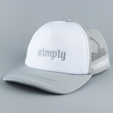 Women's cap with Simply grid, gray color, rr 56-1