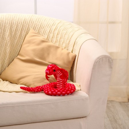 Soft toy "cobra", 15 cm, red color-1
