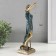 Souvenir Polystone "Goddess Femis" golden with blue 28x7x8 cm