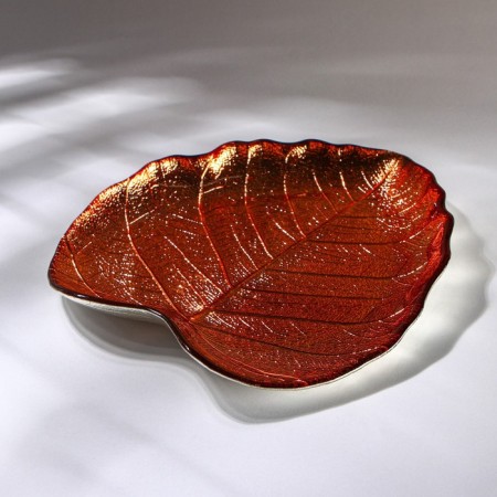 Maya dish, 17 cm, burgundy color-1