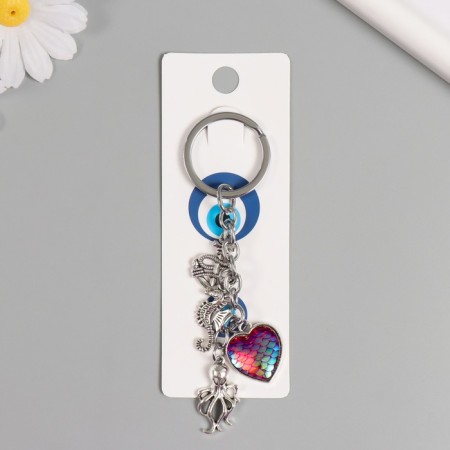 Keychain from the evil eye metal "sea" 6.5 cm-3