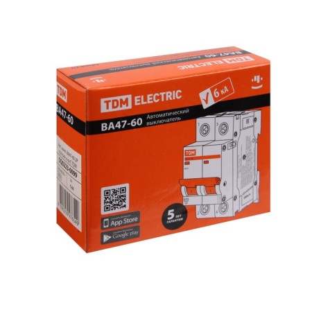 Switch automatic TDM VAL47-60, 2P, 63 A, 6 KA, C, SQ0223-0099-5