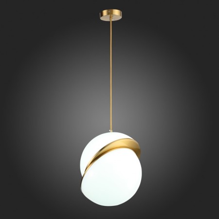 Suspension lamp ST LUCE. SL1164.323.01. Laico. 1x60 watts, E27, 30x30x35 cm, brass color-2