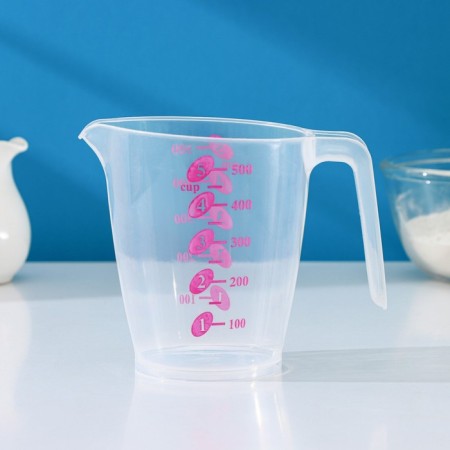 Kuvshin measuring plastic shares "Color", 500 ml, 13 × 9 × 11.5 cm, color mix-4