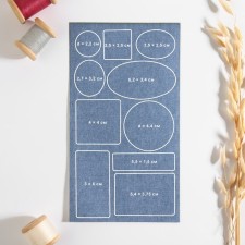 A set of jeans, adhesive, sheet 10 × 18 cm, 10 pcs, the color is light jeans