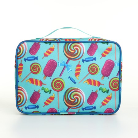 Cosmetic bag with lightning, mint color-1