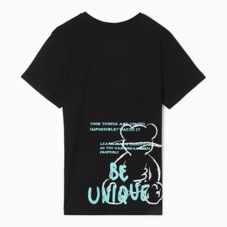 T -shirt female, black color, size 48-7