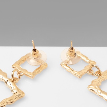 Hanging earrings "Fantasy", color gold, 7.3 cm-1