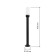 Lamp Garden Era E27, IP54, 60W, 140x1040 mm, black