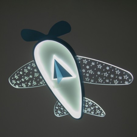 Lumber Aircraft LED 30W blue 58x58x8 cm Bayerlux-2