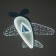 Lumber Aircraft LED 30W blue 58x58x8 cm Bayerlux