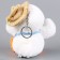 Soft toy "Dipet in a hat" on a key fob, 11 cm, white color