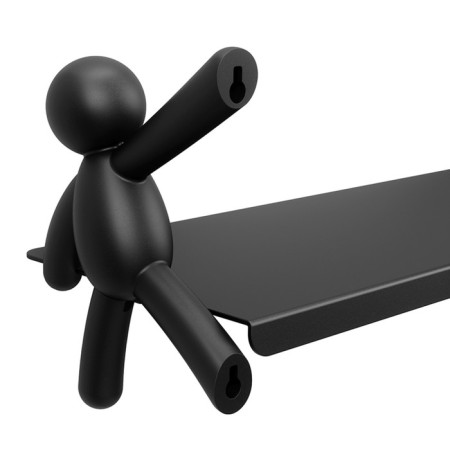 Buddy shelf, 460 × 140 × 150 mm, black color-6