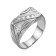 Ring "Right" male with a relief pattern, echoing with oxidation, 21 size