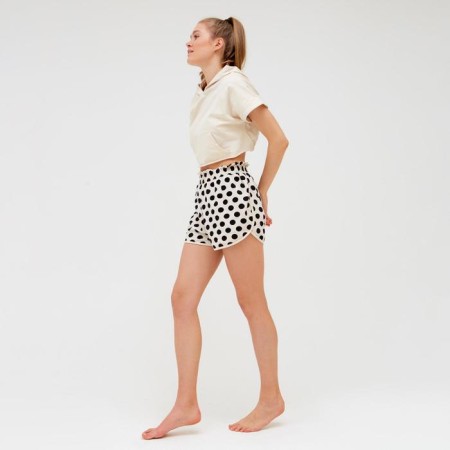 Female set (Hudy, shorts) minku: Home Collection Beige color, rr 48-2