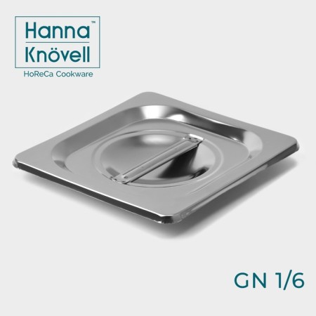 Stainless steel cover to gastro power 1/6, 17.7 × 16.2 cm thick 0.8 mm