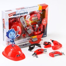 A set of firefighter with a helmet 