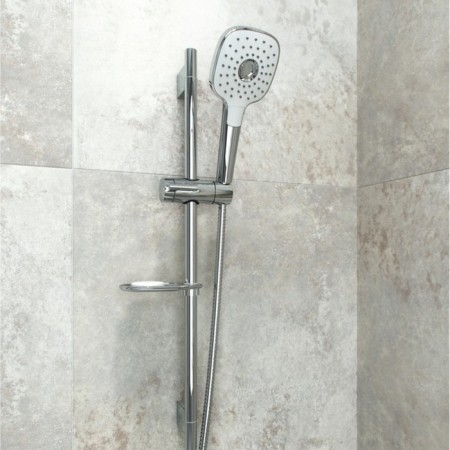 Shower set Iddis sena sen3f70i16, a stand with a soap dish, a watering can 3 modes, a hose, chrome-1