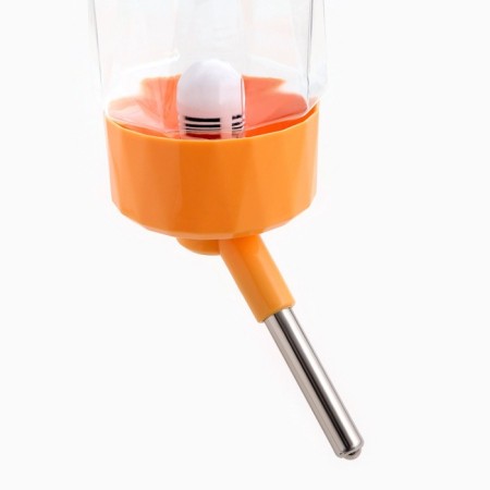 Animal drinker, 750 ml, fastening-spring, and two interchangeable filters, orange-2