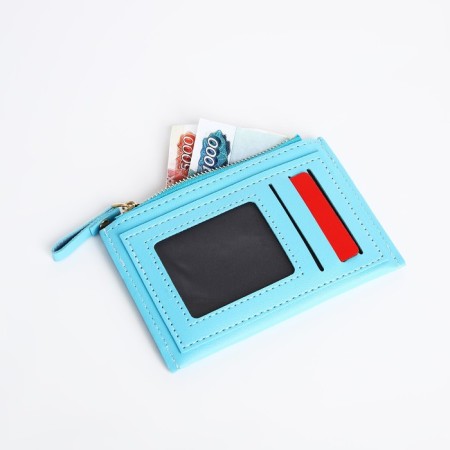 Cardholder with lightning, blue color-3