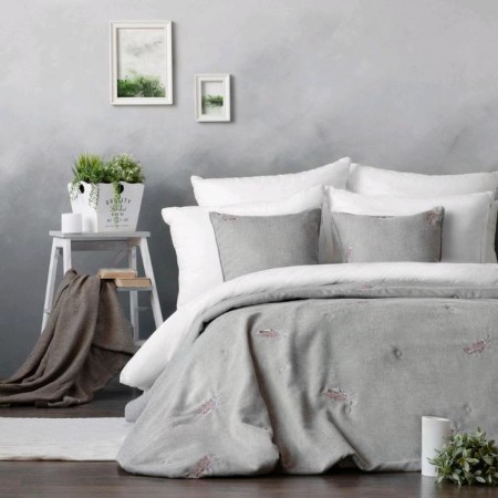 Set "Mika": a coverlet 230 x 250 cm, pillowcases 45 x 45 cm - 2 pcs, gray-2
