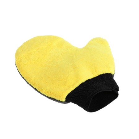 Torso washing mittens, 20 × 24 cm, double-sided, gray-yellow