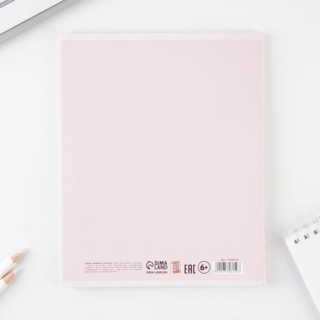 An objective note 48 sheets, A5, pink series, from reference. mat. "September 1: Physics", cover coated cardboard 230 gr., Inner unit in a cage 80 gr., Beliac 96%-2