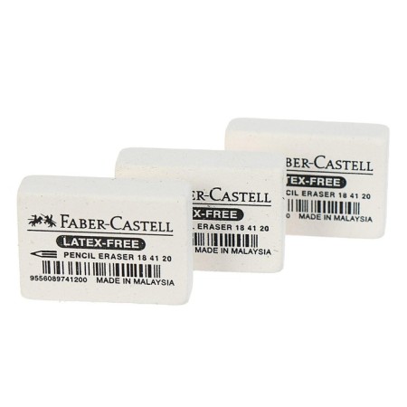 Lastik Faber-Castell, 40 x 27 x 13 mm, rubber, for graphite and colored pencils, white-1