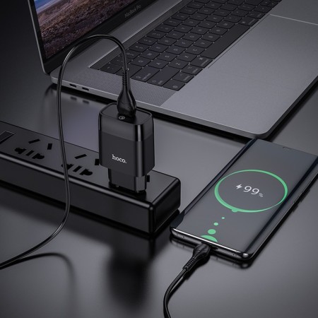Network charger Hoco C72Q, 18 W, USB Qc3.0 - 3 A, black-5