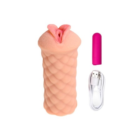 Masturbator Realistic Kokos Elegance.002 with vibration, TPR, bodily, 16 cm-9