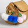 Fluffy on the ring "Berries" mix 7x7x7 cm