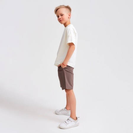 Burmuda shorts Minaku: Cotton Collection Brown color, height 140-4