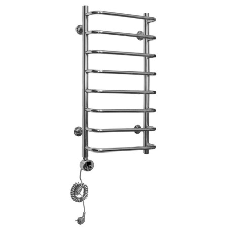 Domoterm electric heated towel rail "Stefano", 400 x 800 mm, 8 crossbars, left, chrome-1
