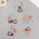 Carabiner Metal with a ring "Bear with a bow" mix 3.4x2.3 cm